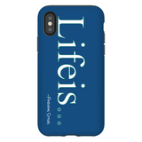 Lifeis...iPhone X Case (Blue)