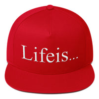 Lifeis...Snapback Hat [5 Panel, White]