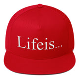 Lifeis...Snapback Hat [5 Panel, White]